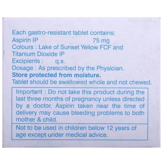 ecosprin 75mg tablet 14's